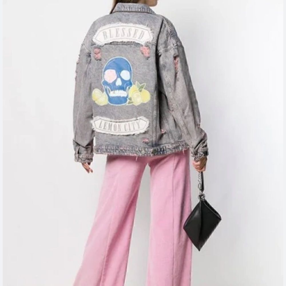 Alchemist Blessed Lemon City Distressed Denim Jacket XS